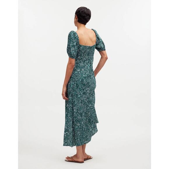 Madewell Puff-Sleeve Sweetheart Midi Dress in Floral - Picture 3 of 10